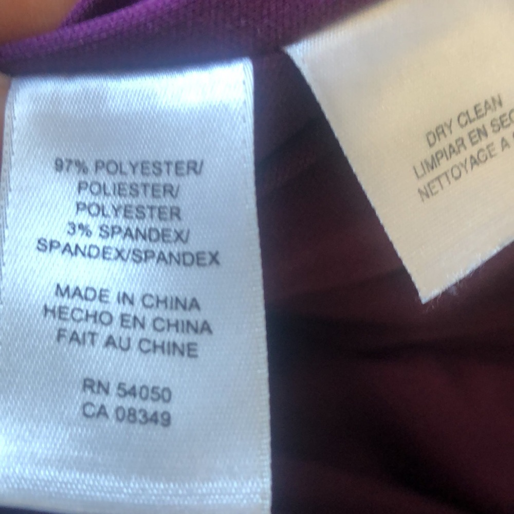 Evan-Capone women’s Cocktail Dress Size 8 Plum color. Sleeveless midi length - Picture 11 of 12